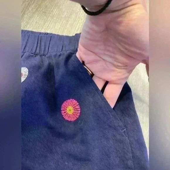 Madewell Navy Floral Flower Embroidered Shorts M - Picture 6 of 8